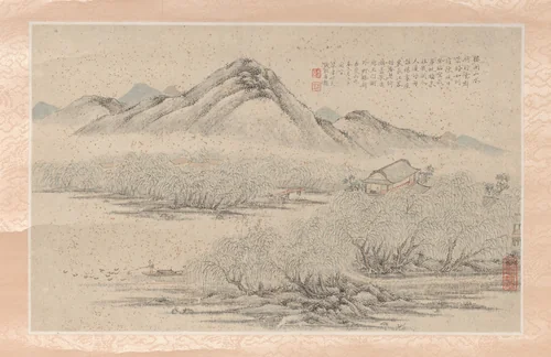 Landscape by Qian Du, painting, 1786