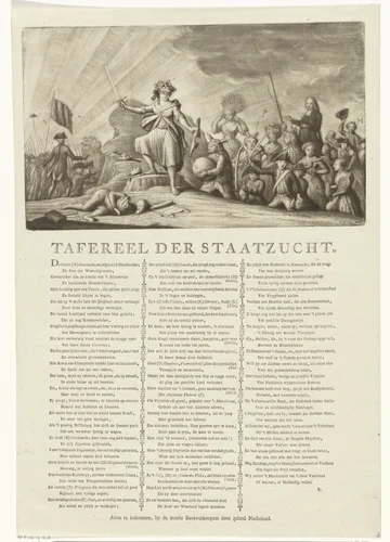 Allegorie op de Staatzucht, 1786 by Rienk Jelgerhuis, print, 1786