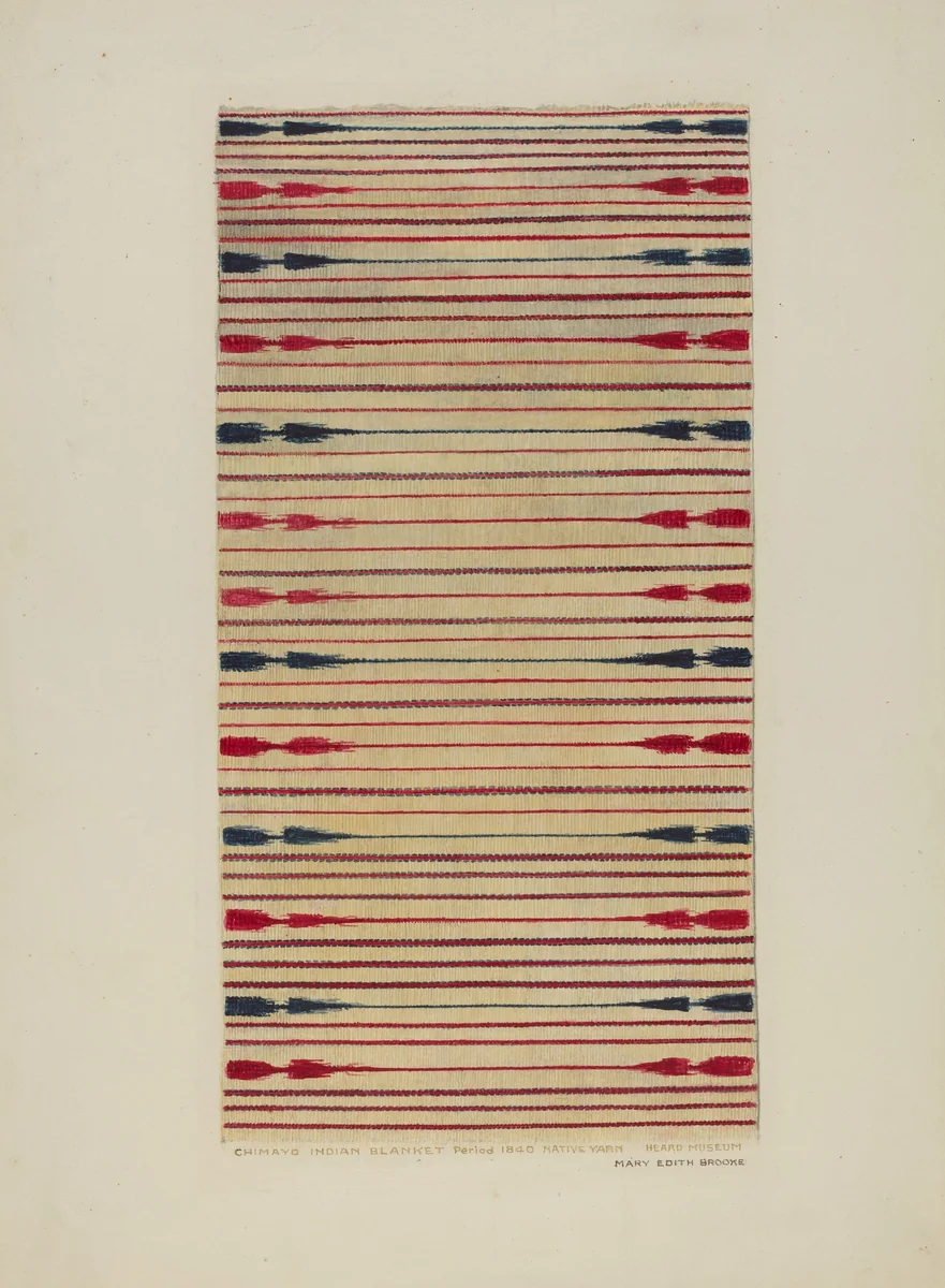 Blanket by Mary Edith Brooks, index of american design, 1935-1942