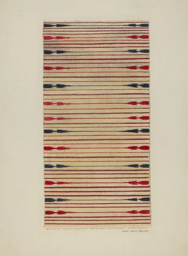 Blanket by Mary Edith Brooks, index of american design, 1935-1942