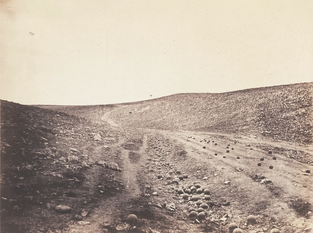 The Valley of the Shadow of Death by Roger Fenton, photograph, 1855