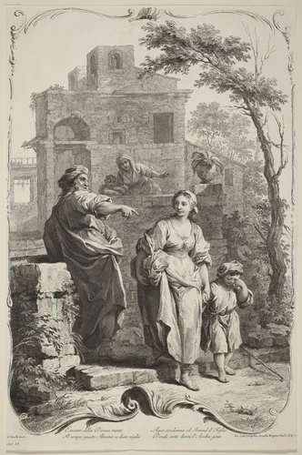 Abraham Dismissing Hagar by Joseph Wagner
Giuseppe Zocchi, print, 1745
