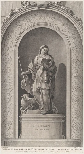 The Chapel of the Enfants-Trouvés in Paris: Sainte Geneviève des Ardents by Etienne Fessard, print, 1757