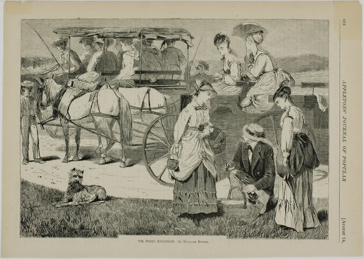 The Picnic Excursion by Winslow Homer, print, 1869