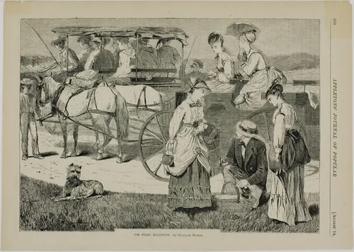 The Picnic Excursion by Winslow Homer, print, 1869
