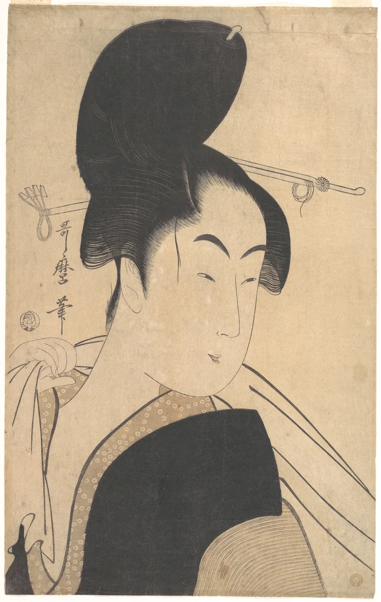 Woman after a Bath by Kitagawa Utamaro (喜多川歌麿), print, 1785-1805