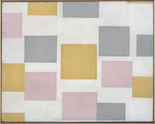 Composition with Color Planes 5 by Piet Mondrian, painting, 1917