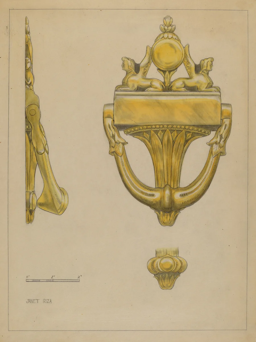 Door Knocker by Janet Riza, index of american design, 1936
