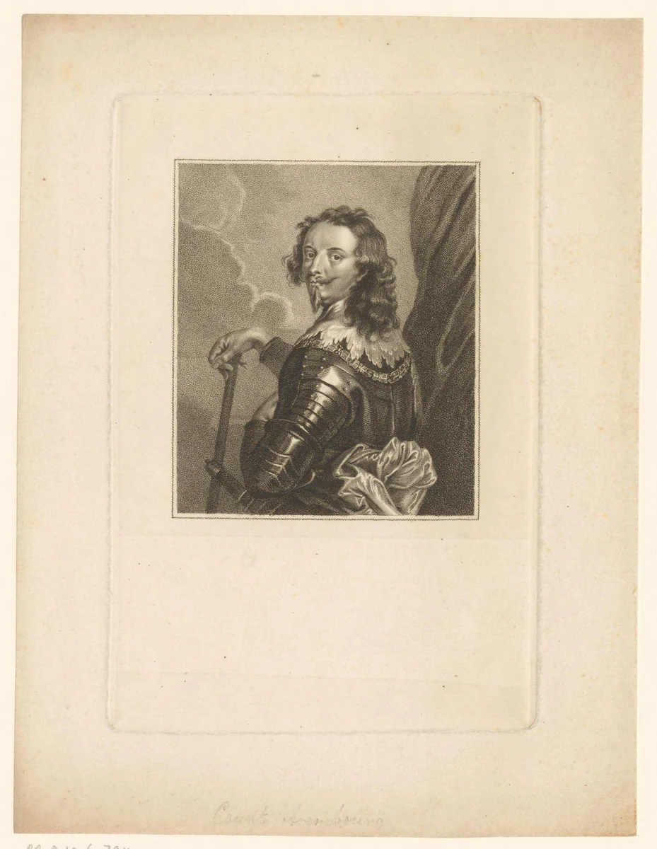 Portret van Albert de Ligne by Andrew Birrell, print, 1808
