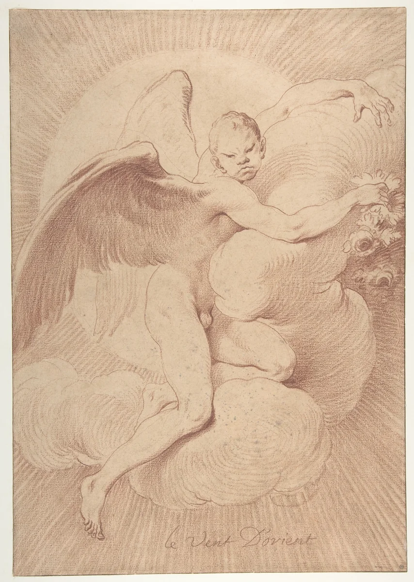 Le Vent d'Orient by Edme Bouchardon, drawing, 1700-1770