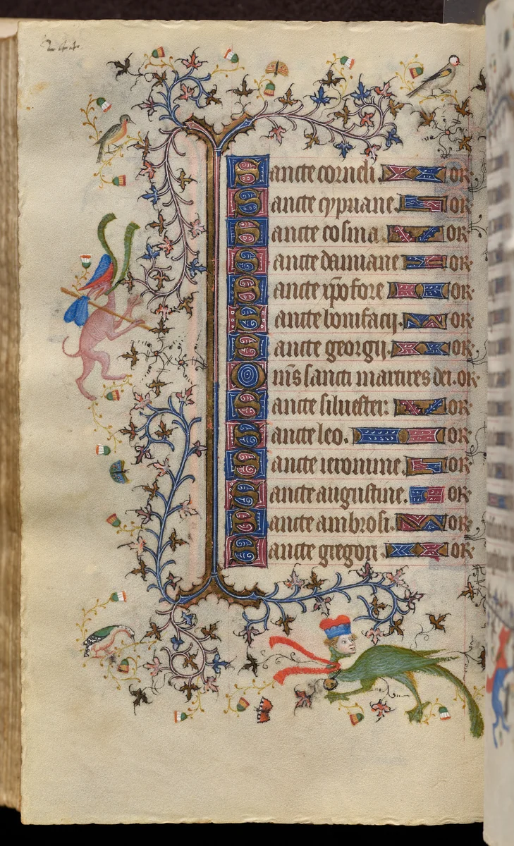 Hours of Charles the Noble, King of Navarre (1361-1425): fol. 122v, Text by Master of the Brussels Initials and Associates, book, 1400-1410