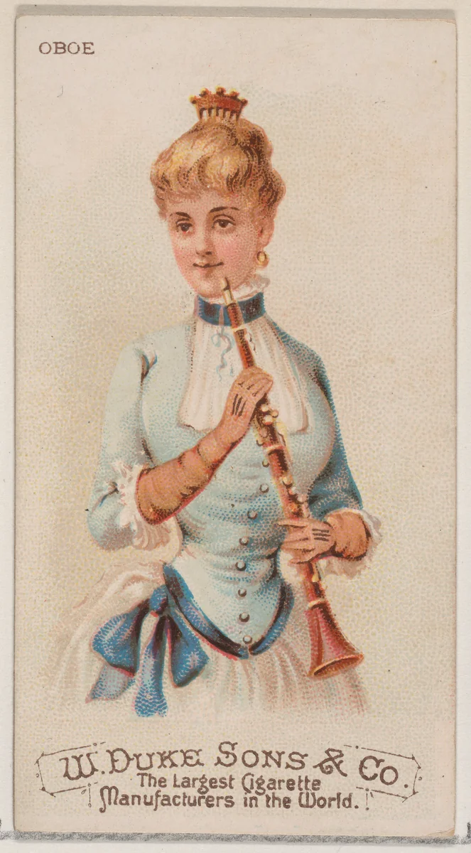 Oboe, from the Musical Instruments series (N82) for Duke brand cigarettes by W. Duke, Sons & Co., print, 1888