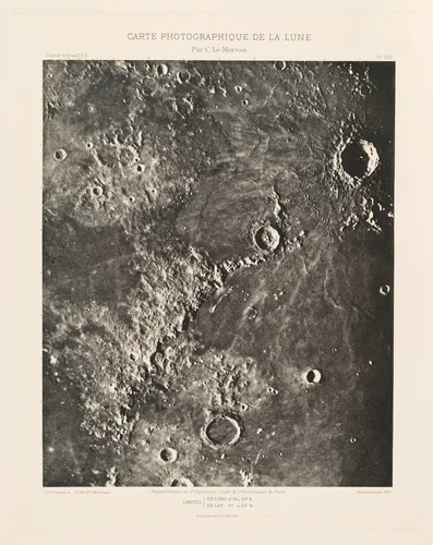 Carte photographique de la lune, planche XIII (Photographic Chart of the Moon, plate XIII) by Charles Le Morvan, photograph, 1903