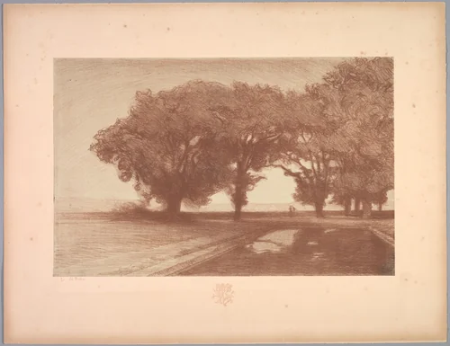 Suite de Paysages: Landscape, Plate 8, Remarque, Pansies by Charles Marie Dulac, print, 1892-1893