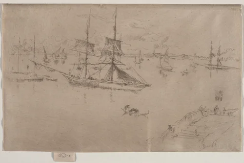 The Lagoon, Noon by James McNeill Whistler, print, 1879-1880