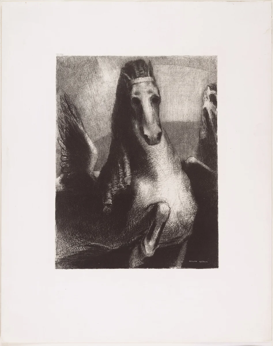 The Wing (L'Aile) by Odilon Redon, print, 1893