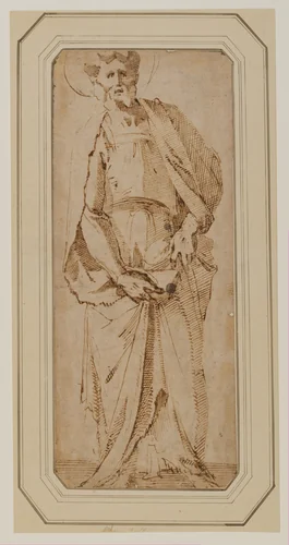 Standing Apostle by Giovanni Bandini, drawing, 1560-1576