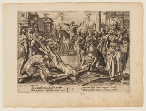 The Martyrdom of St Peter, from The Martyrdom of Christ and the Apostles by Hendrick Goltzius, print, 1573-1583