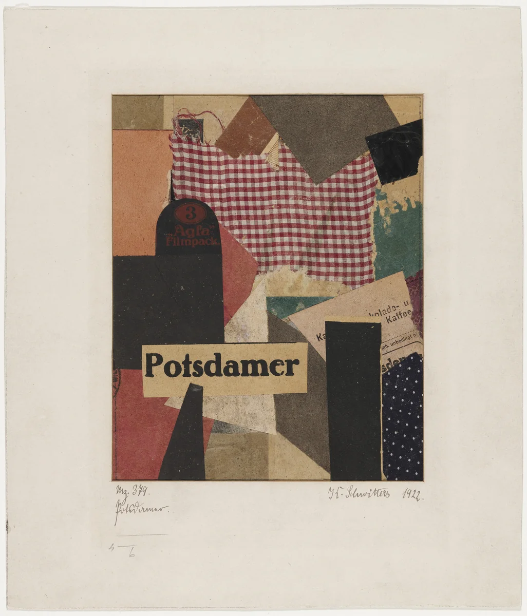 Mz 379. Potsdamer by Kurt Schwitters, drawing, 1922