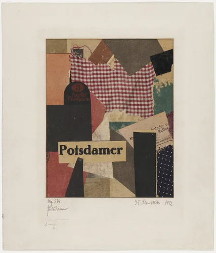 Mz 379. Potsdamer by Kurt Schwitters, drawing, 1922