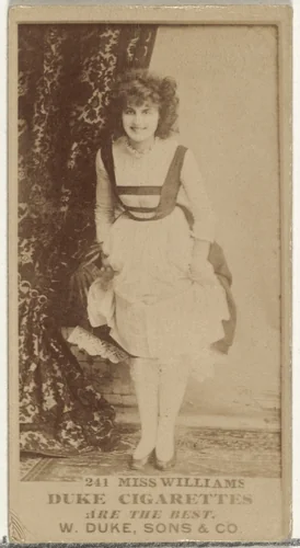 Card Number 241, Miss Williams, from the Actors and Actresses series (N145-7) issued by Duke Sons & Co. to promote Duke Cigarettes by W. Duke, Sons & Co., photograph, 1880-1889