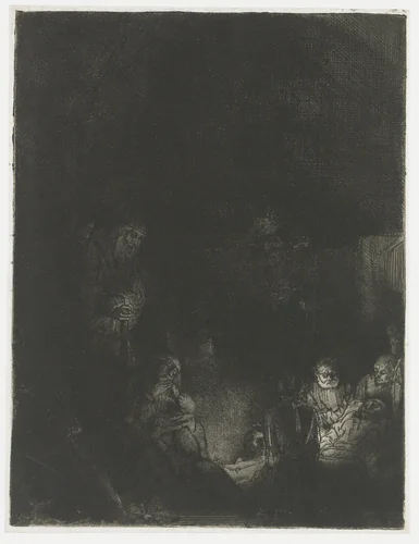 The Entombment by Rembrandt van Rijn, print, 1654
