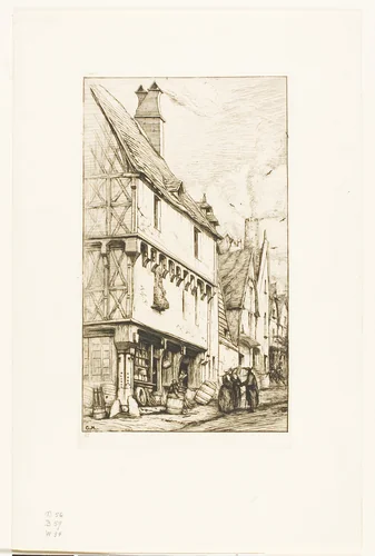An Old House at Bourges by Charles Meryon, print, 1860