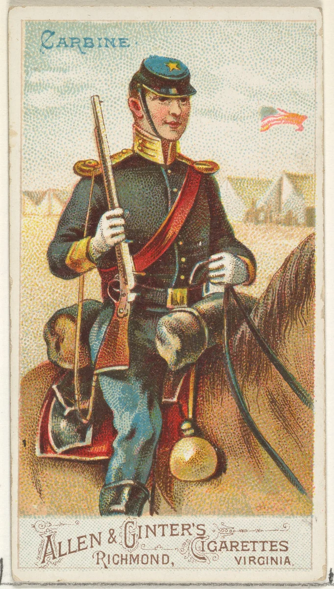 Carbine, from the Arms of All Nations series (N3) for Allen & Ginter Cigarettes Brands by Allen & Ginter, print, 1887