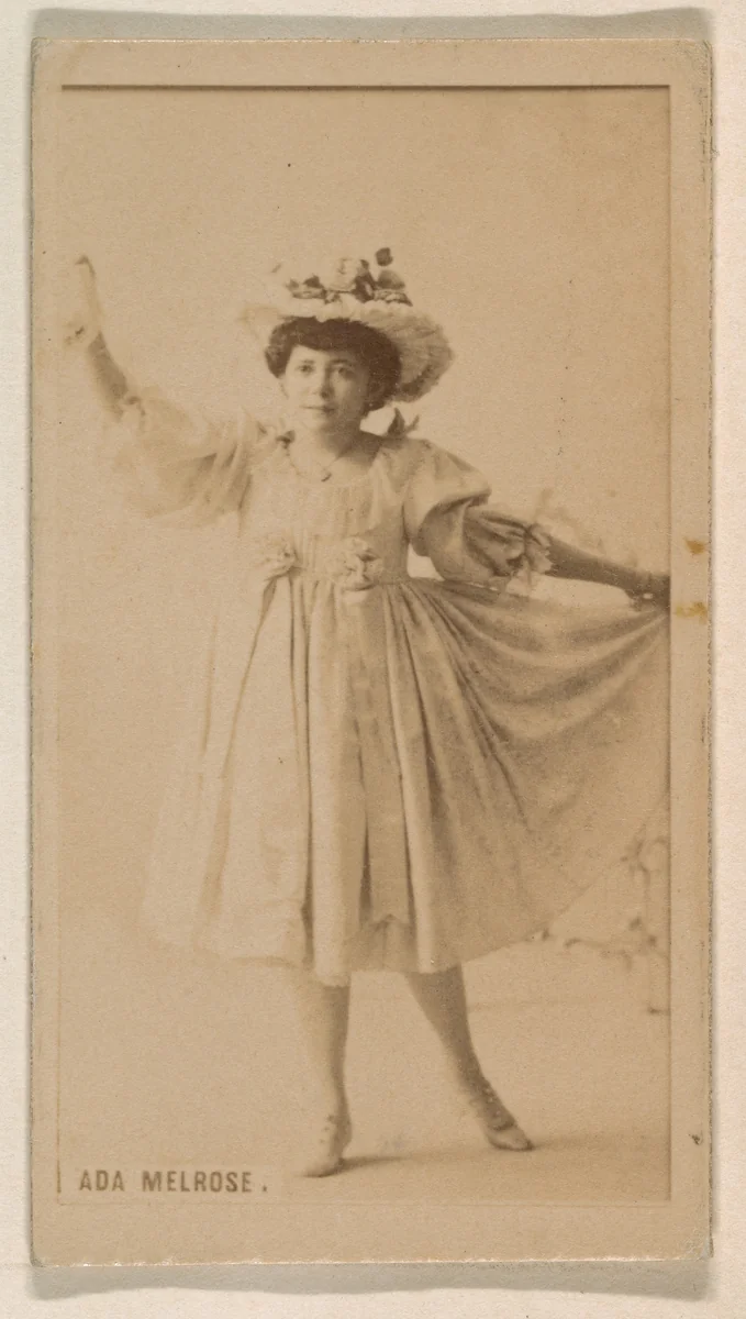 Ada Melrose, from the Actresses series (N245) issued by Kinney Brothers to promote Sweet Caporal Cigarettes by Kinney Brothers Tobacco Company, photograph, 1890