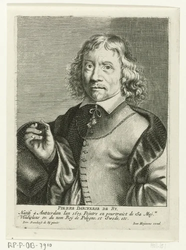 Portret van Pieter Danckerts de Rij by Pieter de Jode, print, 1628-1670