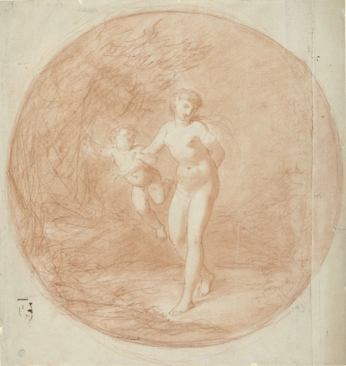 Venus en Amor by Mouricault, drawing, 1783-1793