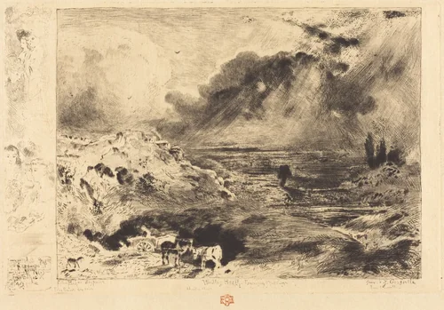 L'Orage (The Storm) by Félix-Hilaire Buhot, print, 1879