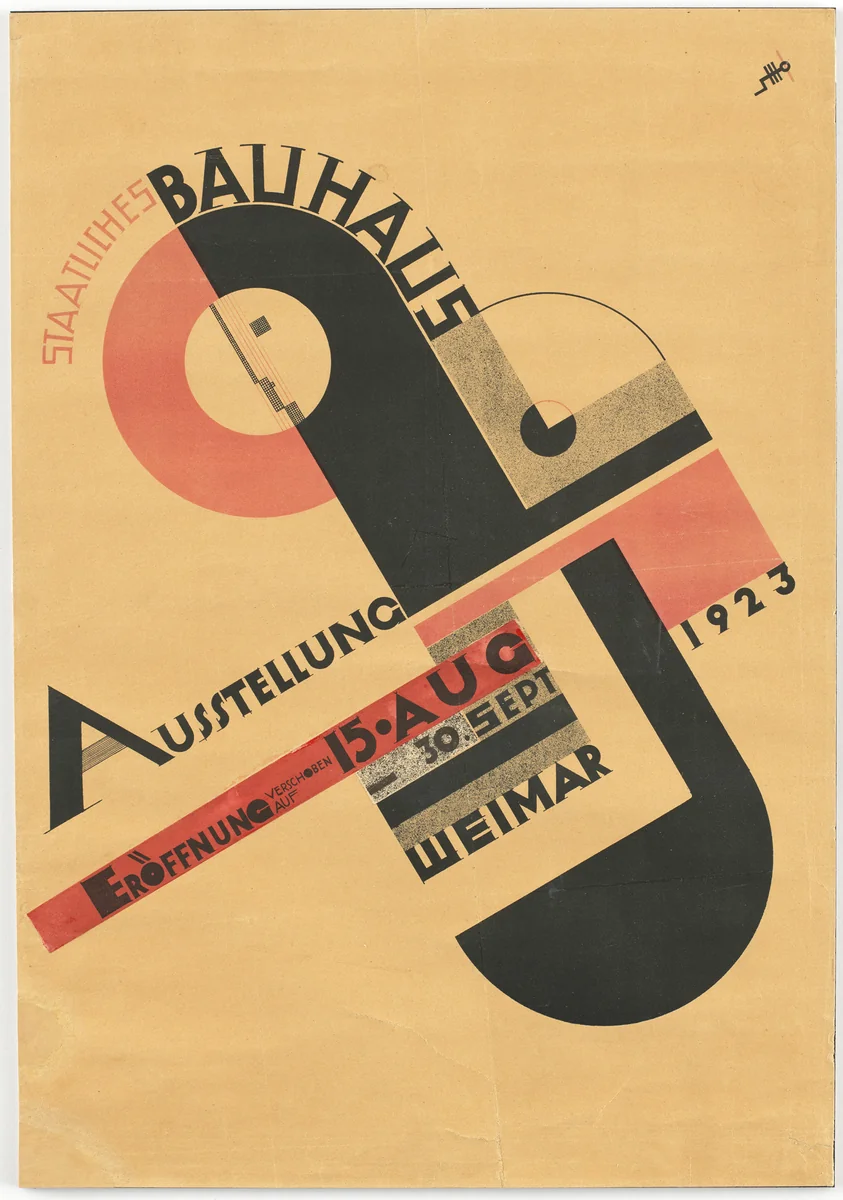 Staatliches Bauhaus Ausstellung by Joost Schmidt, design, 1923