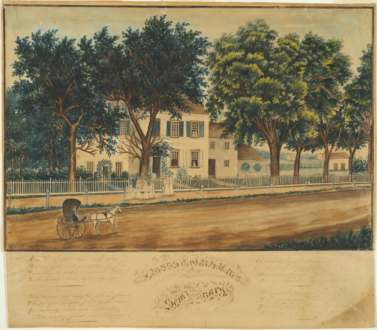 Miss Gorham's Seminary by Unknown Artist, painting, 1820-1829