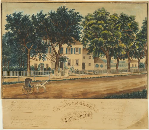 Miss Gorham's Seminary by Unknown Artist, painting, 1820-1829