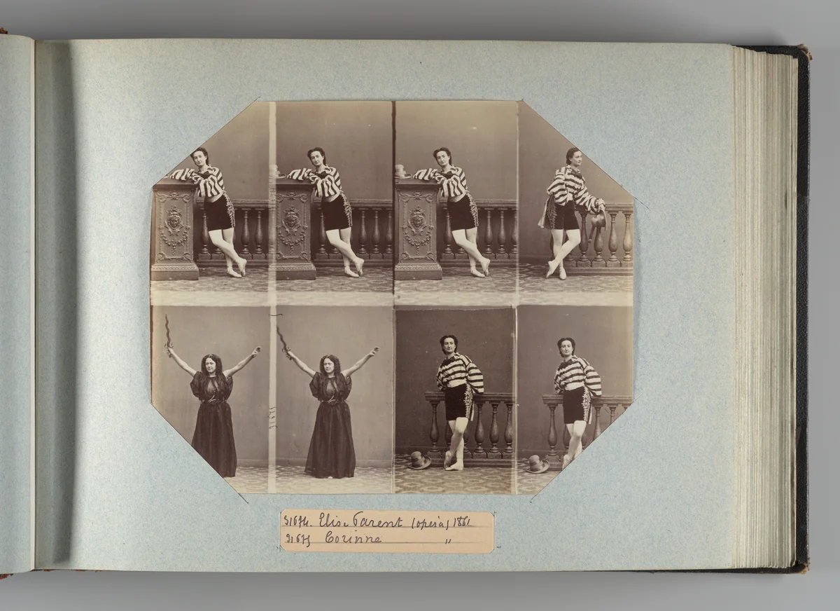 Elise Parent; Corinne by André Adolphe-Eugène Disdéri, photograph, 1850-1869