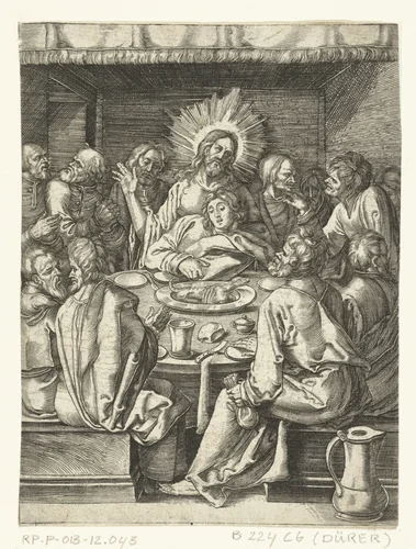 Laatste avondmaal by anonymous, print, 1510-1699