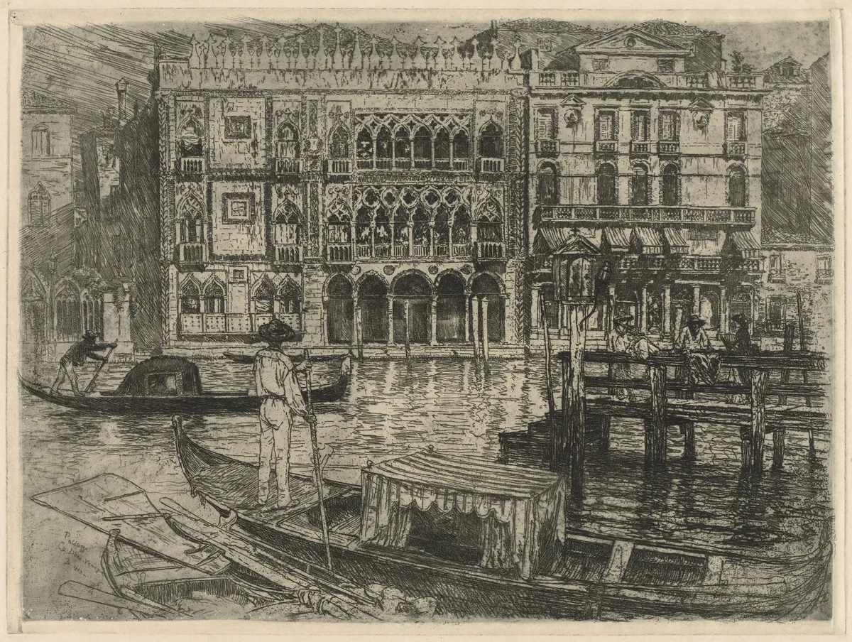 Palazzo ca d'Oro by Frank Duveneck, print, 1883