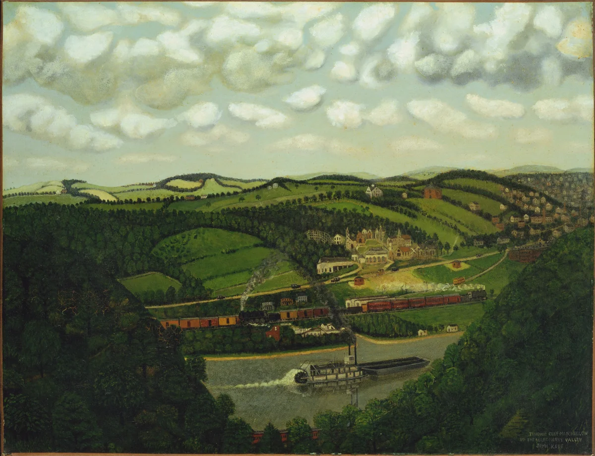 Through Coleman Hollow up the Allegheny Valley by John Kane, painting, 1928