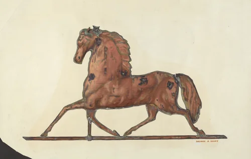 Horse Weather Vane by Dolores A. Haupt, index of american design, 1935-1942