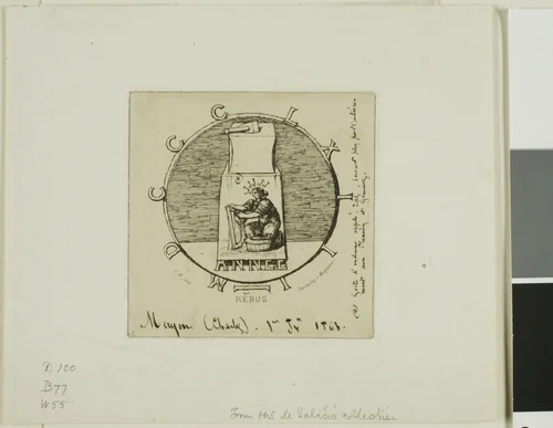 Rebus: Here Lies the Ancient Vendetta by Charles Meryon, print, 1863