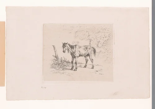 Oud paard by Eugène Verboeckhoven, print, 1830
