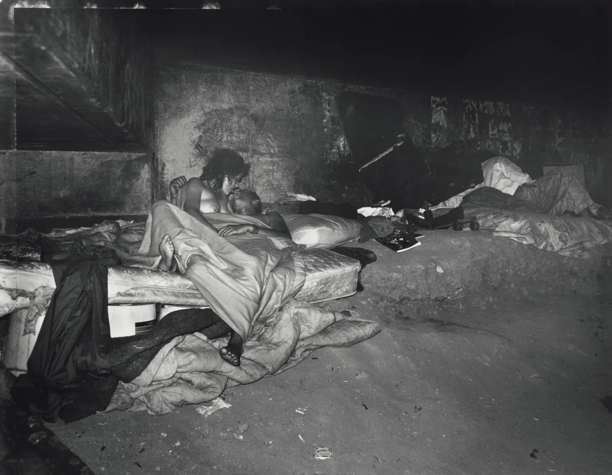 Under Highway 101, Hollywood by Jim Goldberg, photograph, 1991
