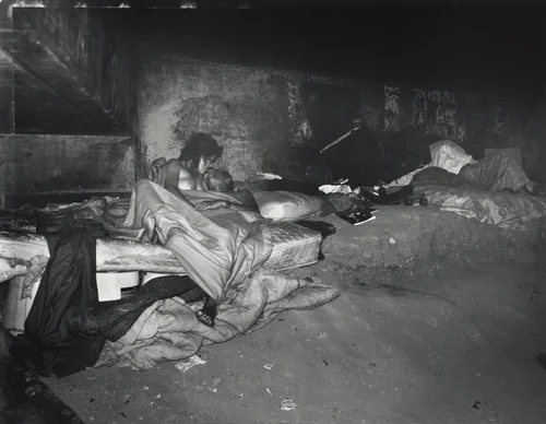 Under Highway 101, Hollywood by Jim Goldberg, photograph, 1991