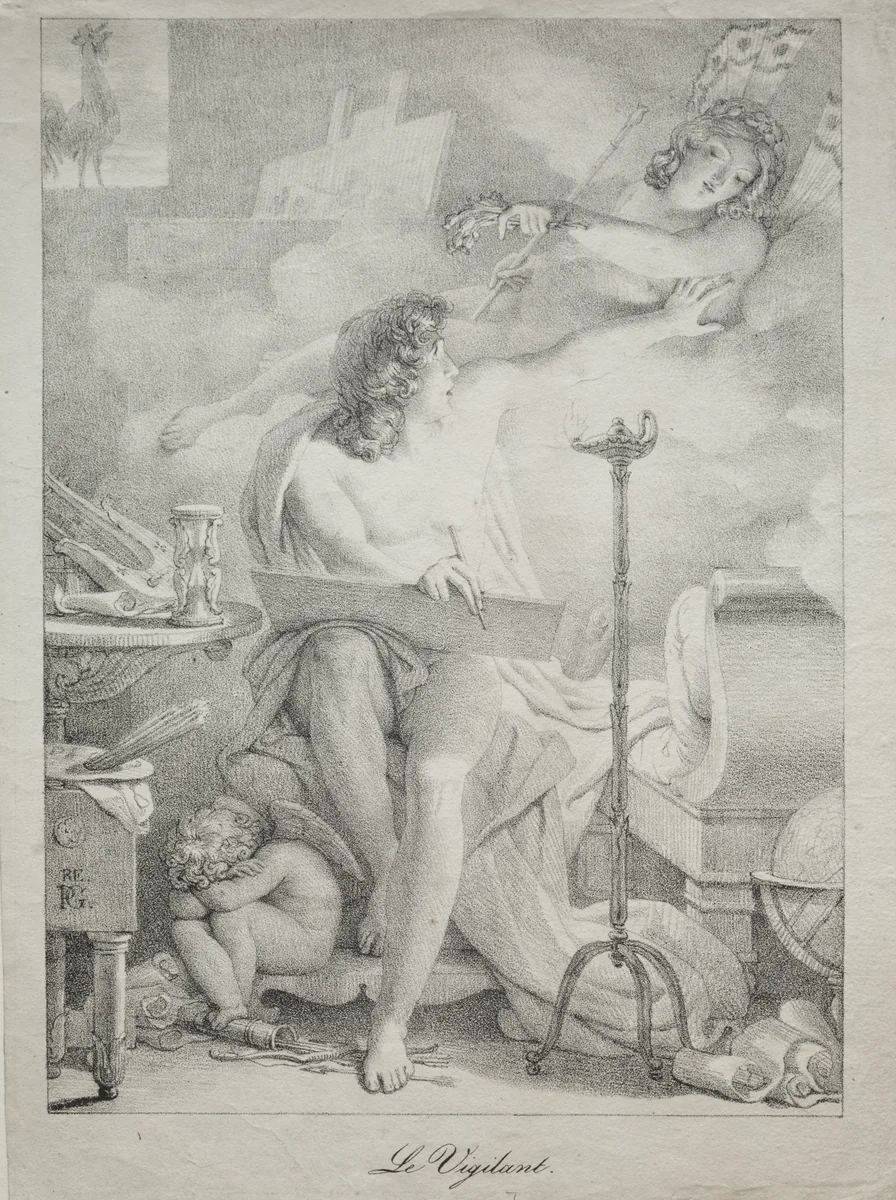 The Vigil by Pierre Guérin, print, 1816