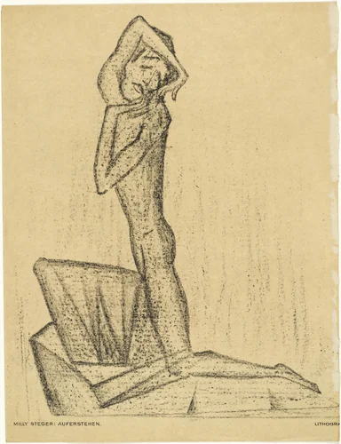 Resurrection (Auferstehen) (plate, preceding p. 193) from the periodical Das Kunstblatt, vol. 1, no. 7 (Jul 1917) by Milly Steger, print, 1917