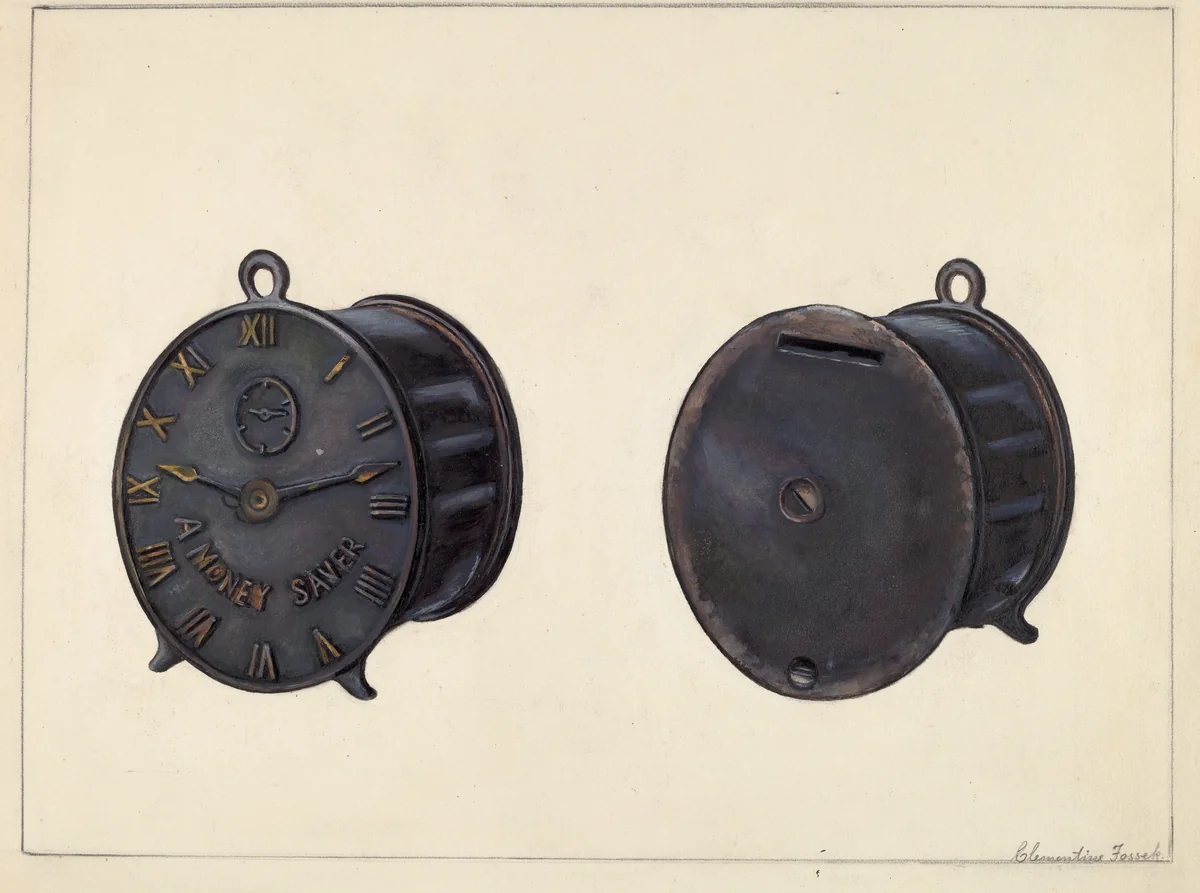 "A Money Saver" Coin Bank by Clementine Fossek, index of american design, 1935-1942