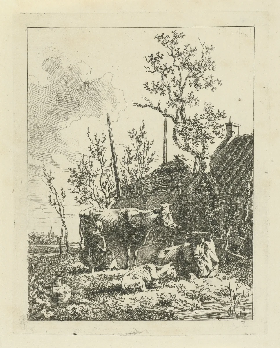 Melkster by Jan Kobell, print, 1810-1838