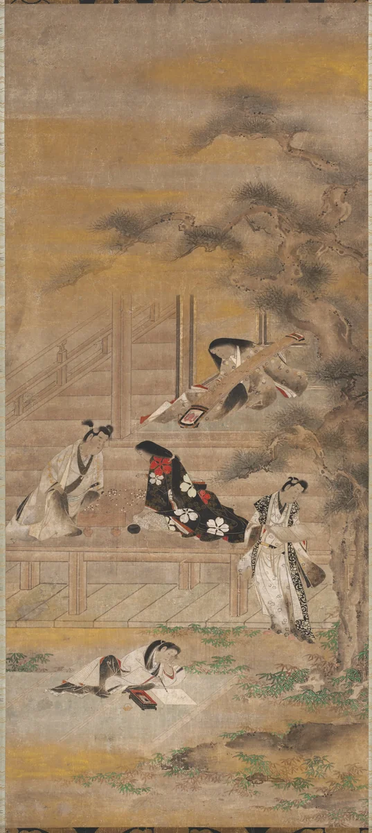 The Four Accomplishments by Iwasa Matabei (岩佐又兵衛), painting, 1620-1650