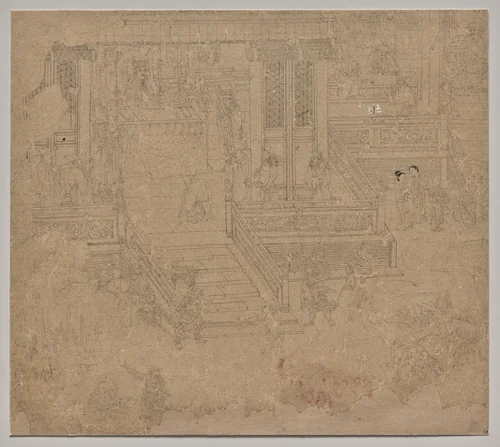 Album of Daoist and Buddhist Themes: Kings of Hells: Leaf 37 by Unknown, painting, 1200-1299